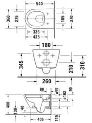 ������ ��������� Duravit D-Neo 2577098900 370�540�400 ������������, ����.����, ������, �������� ���. (257709AD00)