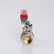 Кран шаровый 3/4"ВВ VALTEC BASE красная ручкa VT.214.N.05