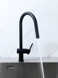 Смеситель для кухни с выдвижной лейкой , FRAP черный, F60807-6