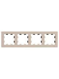 Рамка Systeme Electric ATLASDESIGN 4 поста песочный ATN001204