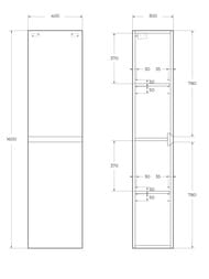 ����� ��������� Cezares MOLVENO-1600-2A-SC-NR (400�300�1600) 2 ������, ������