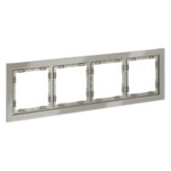 Рамка стеклянная VOLTUM S70 на 4 поста, шелк VLS110404
