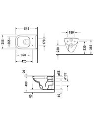 ������ ��������� DURAVIT D-CODE 355�545�360 ������������, ������� � �����������, ����� 45700900A1