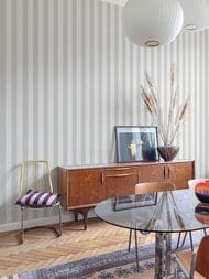 Обои виниловые на флизелине Grandeco Maison MN 4006 (0,53х10,05) полосы, серые (рул.)
