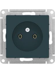Розетка Systeme Electric ATLASDESIGN без заземления 16А механизм изумруд ATN000841