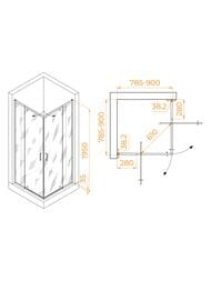������� ������ RGW Passage PA-038 (800�800�1950) ������ 6�� ����������/������� ���� 350803888-11