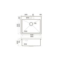 Мойка Omoikiri AKISAME 59-GB (590х510х200) монтаж врезной/вровень, графит, 4997014