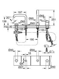��������� ��� ����� Grohe Essence 138 ��,�������������,4 ���.,�� ����,�������� ������� ���. 19578GN1