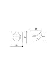 Крючок Aqueduto Respingo RES0145 одинарный, цвет: оружейная сталь