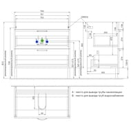 Тумба под умывальник IDDIS Oxford 800х455х810 напольная, 2 ящика, светло-серый OXF80L0i95