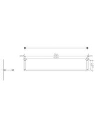 Полотенцедержатель Decor Walther MK HTE45 ширина 450 мм, цвет: черный матовый 0520860