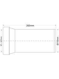 Соединение для WC McAlpine прямое, 110мм гладкий выход, L260мм, MRWCE-CON1