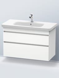Тумба под раковину Duravit DuraStyle (930х610х448) подвесная, 2 ящика, цвет белый матов. DS648201818 — миниатюра 2