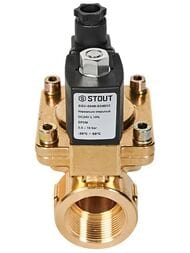 Клапан соленоидный STOUT 1.1/4", 24В, непрямого действия, нормально открытый SSV-0040-024032