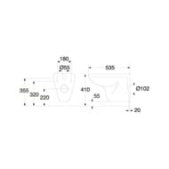 ������ ��������� GUSTAVSBERG NORDIC 3 (535�350�410) � �������� ��������� 46041001+8780S101