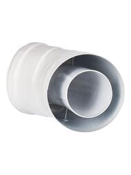 Отвод промежуточный раструбный Rommer 45° 60/100, RCA-6010-000045