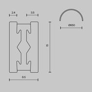 ���������� �������� 650�� Maytoni Flarity (�������) TRX154-SR-D650-B ������, IP20