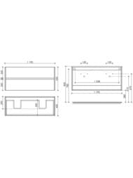 ����� ��� �������� SANCOS Urban (1190�450�550) ���������, �� 2 ��������, ����� ������ UR120-2W
