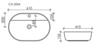 �������� ��������� Ceramicanova Modo 610�410�135 ��������, �������, ���. ��� ����., ����� CN2004