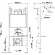 BERGES комплект инсталляция NOVUM, клавиша L2 хром мат., унитаз Strati Rimless, сиденье  042453