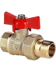 Кран шар.VALTEC СТАНДАРТ с полусгоном 3/4", вн.-нар. (PN40) VT.127.GN.05 — миниатюра 1