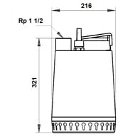 Насос дренажный GRUNDFOS Unilift AP 12.40.06.1,  96001720