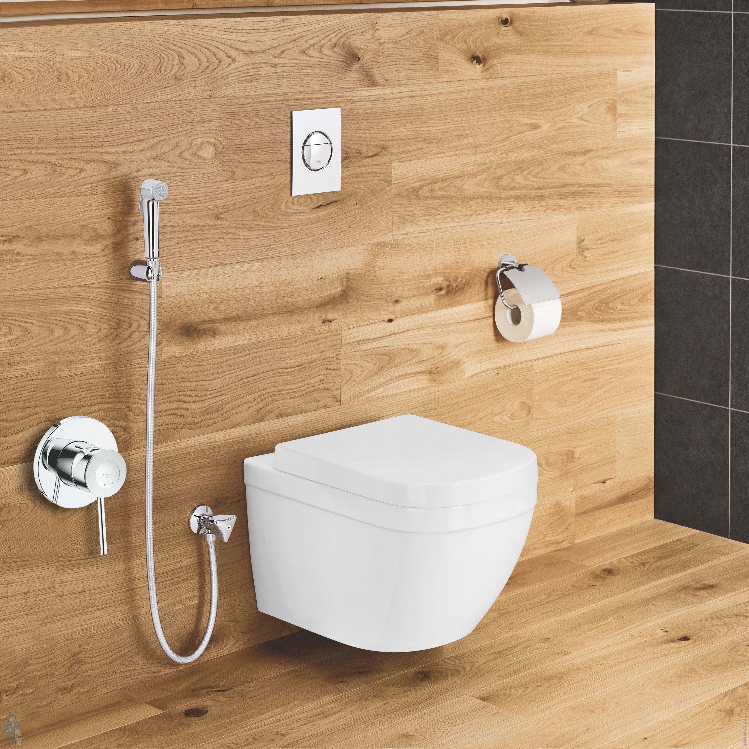 Гигиенический душ с настенным держателем и вентилем Grohe Tempesta-F ...