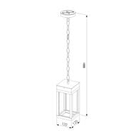 Уличный подвесной светильник Elektrostandard Frame, черный