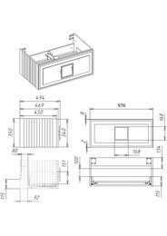 ����� ��� �������� La Fenice Cubo Grigio 100 �� (976�469�350) ����� ������� FNC-01-CUB-BG-100