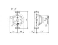 ����� �������������� GRUNDFOS UPS 25-120 180, 1�230�, 1 1/2", ��� ����, 52588336