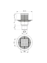 ������� ���� Alcaplast APV2321 (105x105/50/75) ������ ����, ��������.�����������, ������� ����.�����