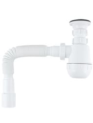 Сифон бутылочный IDDIS Оптима Хоум (Optima Home) 1 1/2x40мм, с выпуском и гофротрубой 40/50мм — миниатюра 1