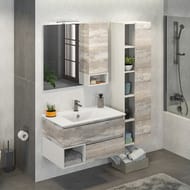 Тумба COMFORTY Турин-90М (910х520х465) подвесная, с раковиной, дуб бежевый матовый 00-00013940