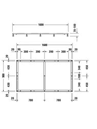 ����� ��� �������� ������� Duravit 791394000000000 1600�900�70-100��, ����: �����