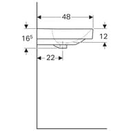 �������� Geberit Smyle Square (900�480�165) ���������, ��� ���.��� ���������, ������� 500.250.01.1