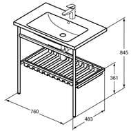 �������� Ideal Standard i life B Vanity 810�510�180 ��������� ��� ���������, �������, ����� T460401