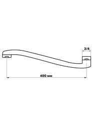 Излив ESKO ESPW400L  изогнутый, поворотный, 400 мм, хром