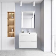 Тумба под раковину BelBagno VITTORIA (800х450х570) подвесная, 2 ящика, белая VITTORIA-800-2C-SO-BL