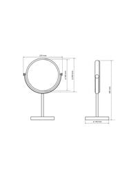 Косметическое зеркало Bemeta 112201252 D180 мм настольное, хром