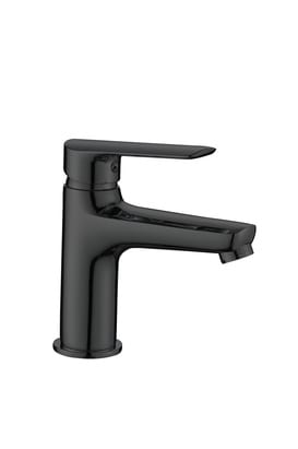 Смеситель для раковины ESKO Lagos Black LG26B однозахватный, низкий излив, цвет: черный