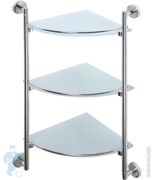 Стеклянная полка Ledeme в ванную комнату, настенная, угловая, 3-х ...