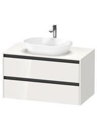 Тумба под умывальник Duravit Ketho.2 568x1000x550 подвесн., 2 ящика, белый глянцевый K24896022220000 — миниатюра 1