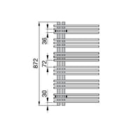 Полотенцесушитель стальной Zehnder Yucca Asym YA-090-050 (872х478) водяной, цвет: белый