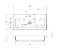 ���������� ��������� BelBagno (800�380�129) ������������� ������, ����� BB800/380-LV-MR-ETN