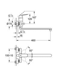 ��������� Grohe EuroSmart Cosmopolitan 32847000 ��� ����� ������� �����, ����� ��� ����� 1/2