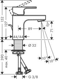 ��������� ��� ����������� Hansgrohe Vernis Shape 71566000 ������������ 70, ����.��������, ����