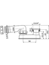 ���������������� ����������� Alcaplast A53, �������, 1 1/2", 1 3/4" (��� ������� � ���������)