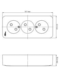 Розетка Systeme Electric BLANCA О/У 3-ая без заземл. ИЗОЛ.ПЛ., 16А, 250В, БЕЖЕВЫЙ BLNRA000317