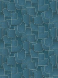 Обои виниловые на флизелине Grandeco Muse MU 3106 (0,53х10,05) геометрия, синие (рул.)