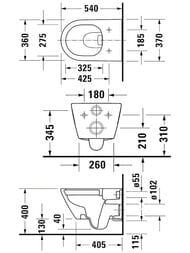 ������ ��������� Duravit D-Neo 45780900A1 370�540�400 ������������, � �������� ���������, �����